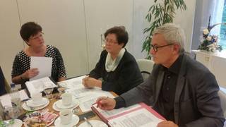 von links nach rechts Christiane Lüdemann (stellv. Vors.), Verena Schlüsselburg (Vorsitzende) , Dr. Wolfgang Bock Leader-Manager